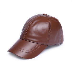 Gorra de béisbol de cuero estilo camionero, gorra de árbitro clásica ajustable, gorra snapback para papá