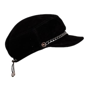 Gift For Her, Valentines Day Gift, Newsboy Hat Women Leather Sheepskin Bakerboy Fiddler Captain Style Cap