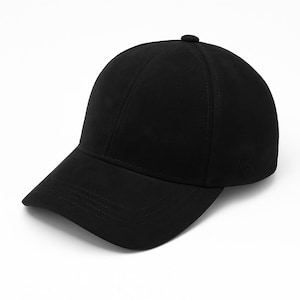 Trucker Hat Leather Velcro Baseball Cap Adjustable Classic Referee Cap Snapback Dad Hat Headwear