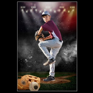 Modello di poster sportivo - Conserva i tuoi ricordi di baseball, sfondo digitale, sfondo di baseball / Facile da modificare