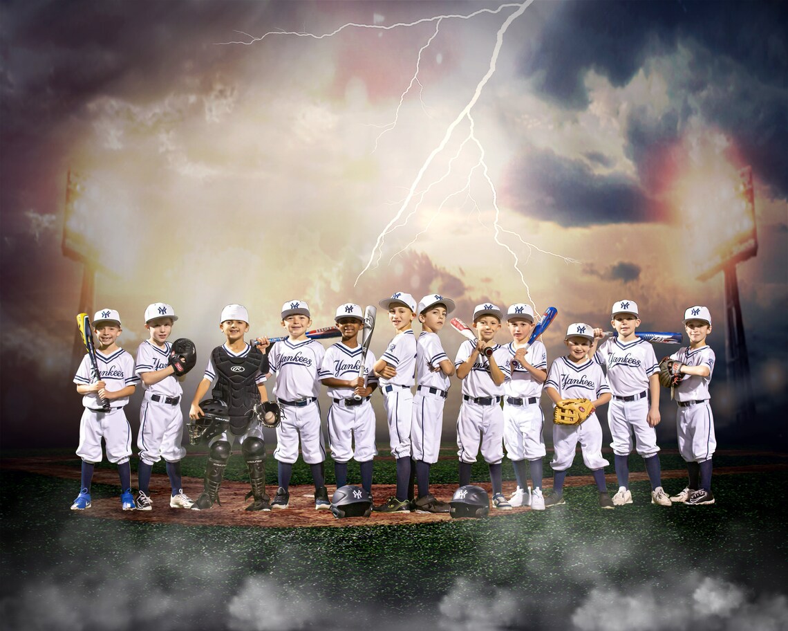 Sports Poster Template Baseball Digital Background Baseball Backdrop