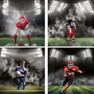 Rugby Poster Template: Sports Photo Background (Digital Download, 20x20 inches, 300dpi)