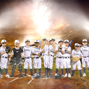 Modelo de pôster esportivo | Fundo digital de beisebol | Cenário de beisebol | Photoshop de pôster de beisebol