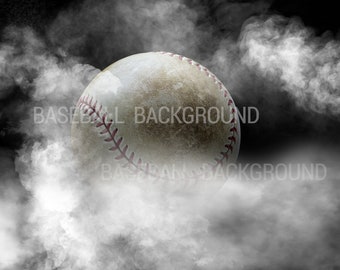 Modello di poster di baseball: sfondo digitale personalizzabile per Photoshop (download digitale)