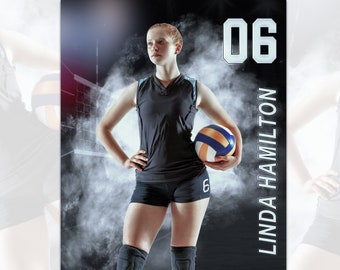 Sport Poster Vorlage | Handball digitaler Hintergrund | Beachvolleyball Hintergrund | Beachvolleyball Poster Foto