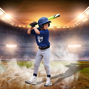 Baseball Photo Backdrop: Sports Poster Template (Digital Download)