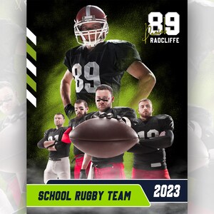 Rugby Poster Template: Customizable Sports Background (PSD)