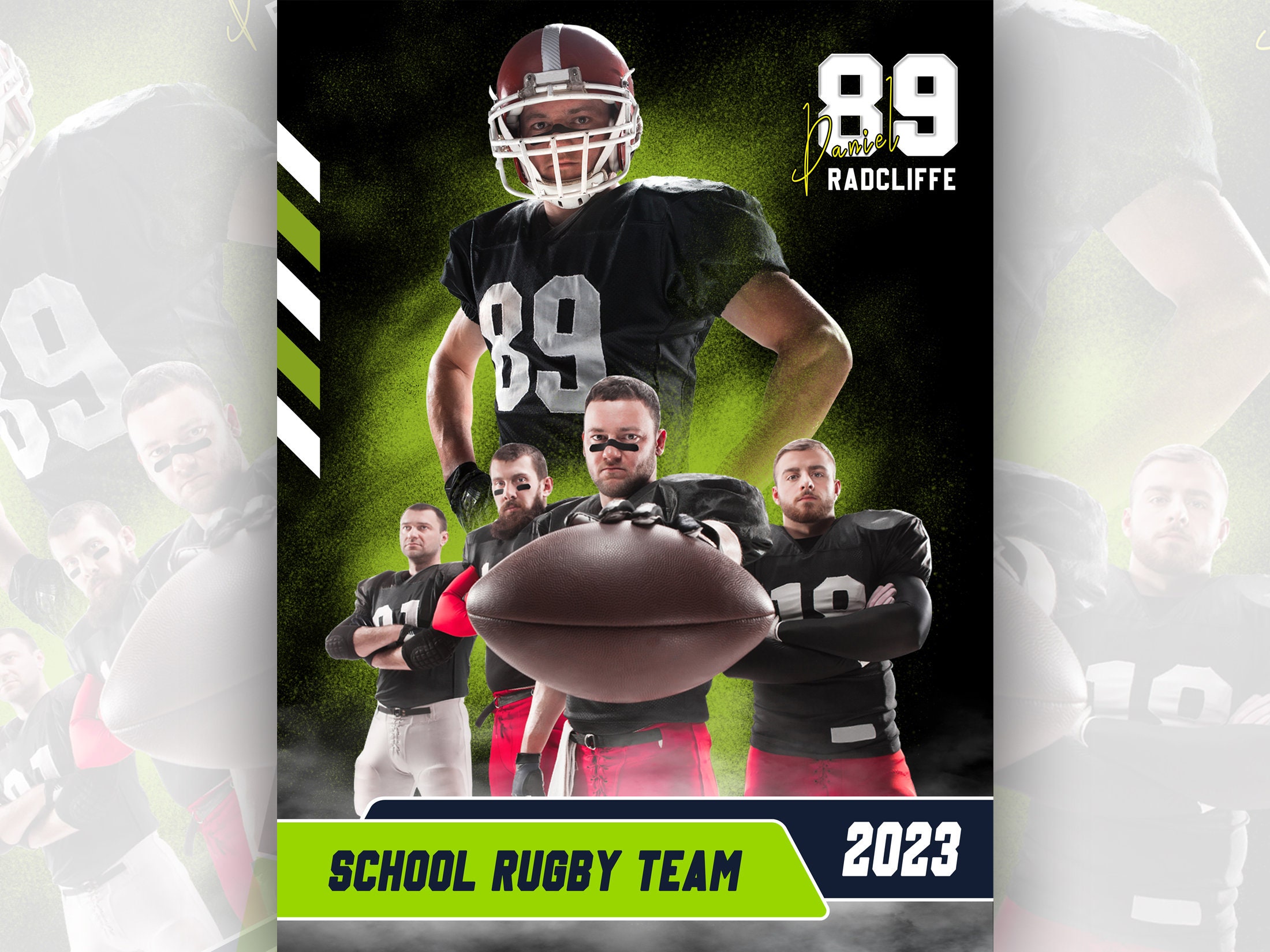 Rugby Poster Template: Customizable Sports Background (PSD) - Etsy