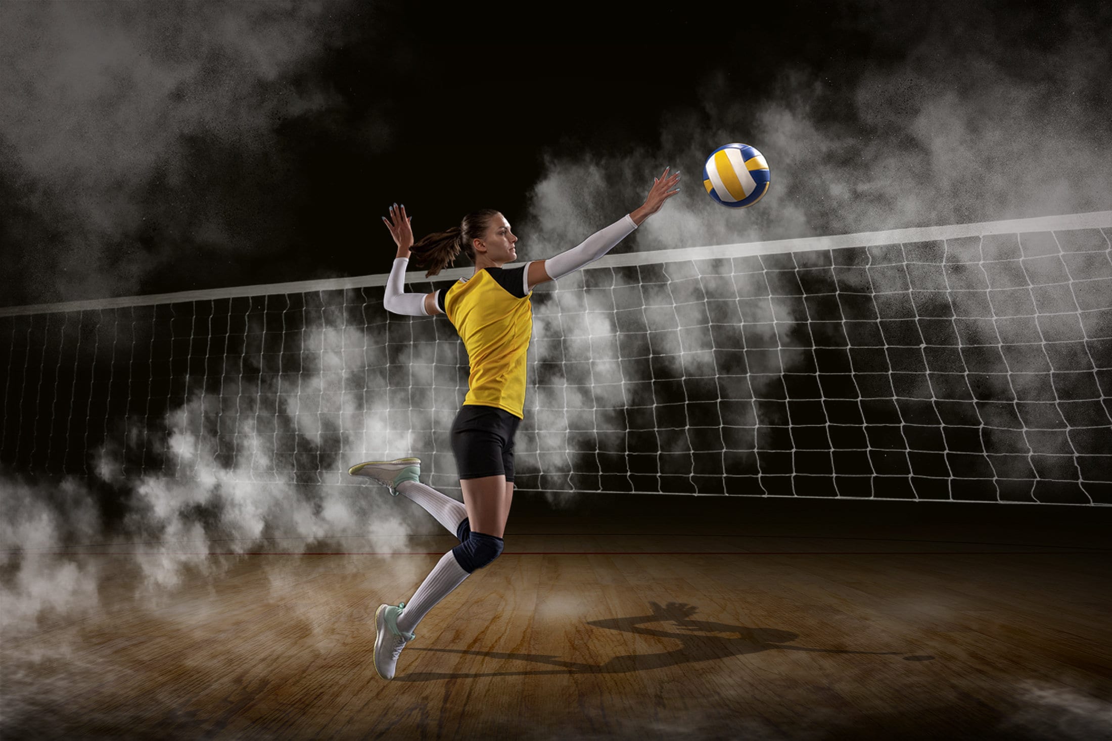 Sports Poster Template Volleyball Digital Backdrop Volleyball