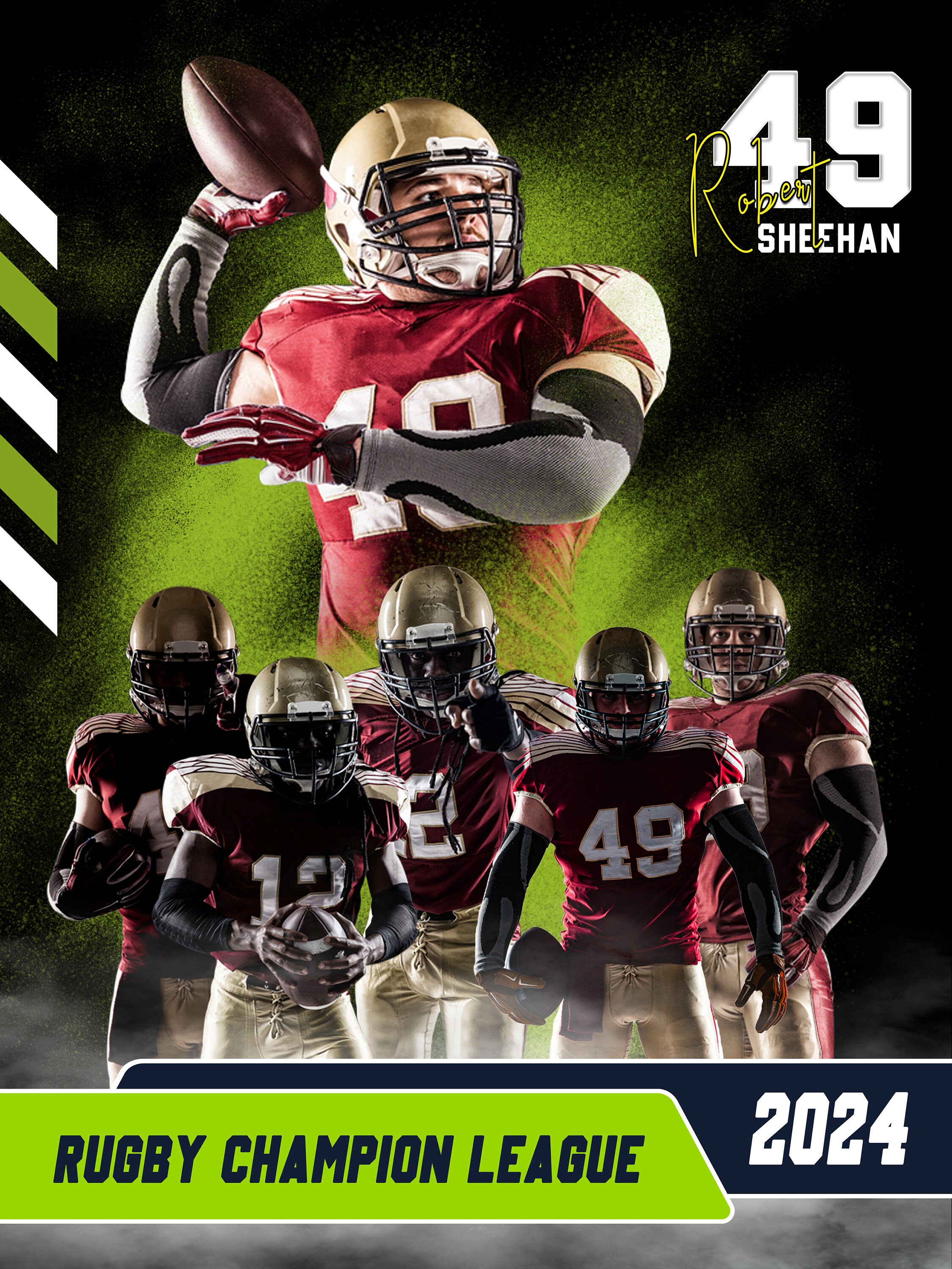 Rugby Poster Template: Customizable Sports Background (PSD) - Etsy