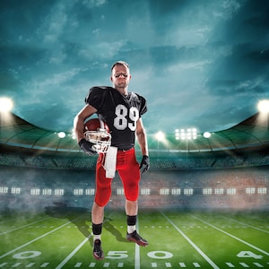 Digital Football Background: Sports Photo Backdrop & Overlays