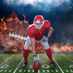 Football Poster Template: Customizable Sports Background (Digital Download)