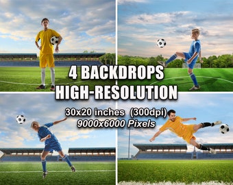 Sfondi di campi da calcio, sfondi per foto sportive (download digitale)