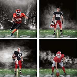 Football Poster Template: Digital Sports Background (20x20 inches)