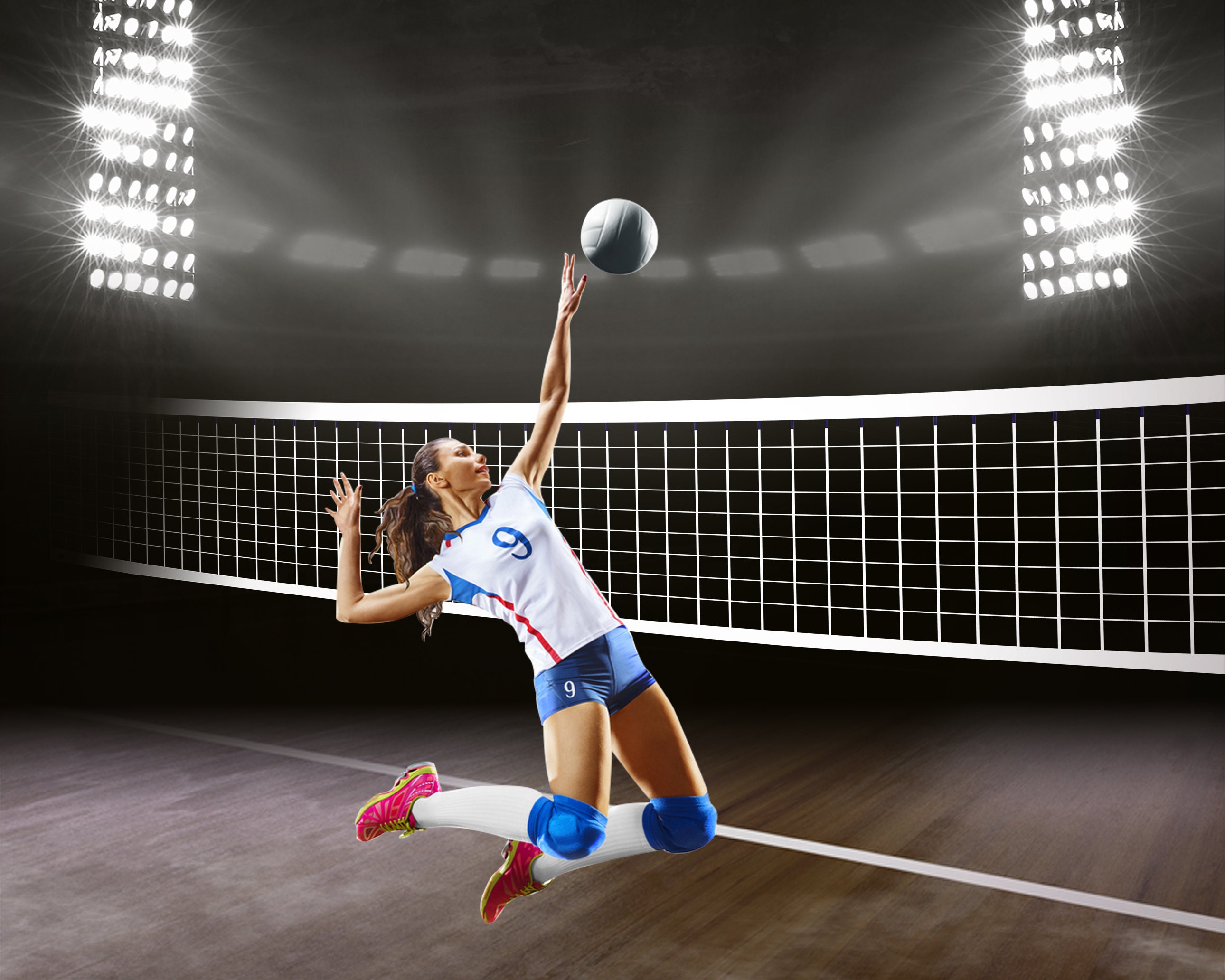 Sports Poster Template Volleyball Digital Backdrop Volleyball ...