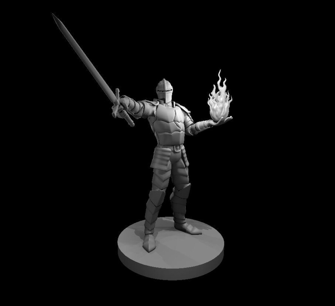 Eldritch Knight Male 1 28mm Scale Tabletop RPG Mini for D&D, Pathfinder ...