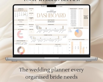 Hoja de cálculo para planificación de bodas en Google Sheets / Seguimiento de presupuesto / Lista de invitados / Plano de asientos / Organizador de bodas editable / Descarga instantánea 2026 2027