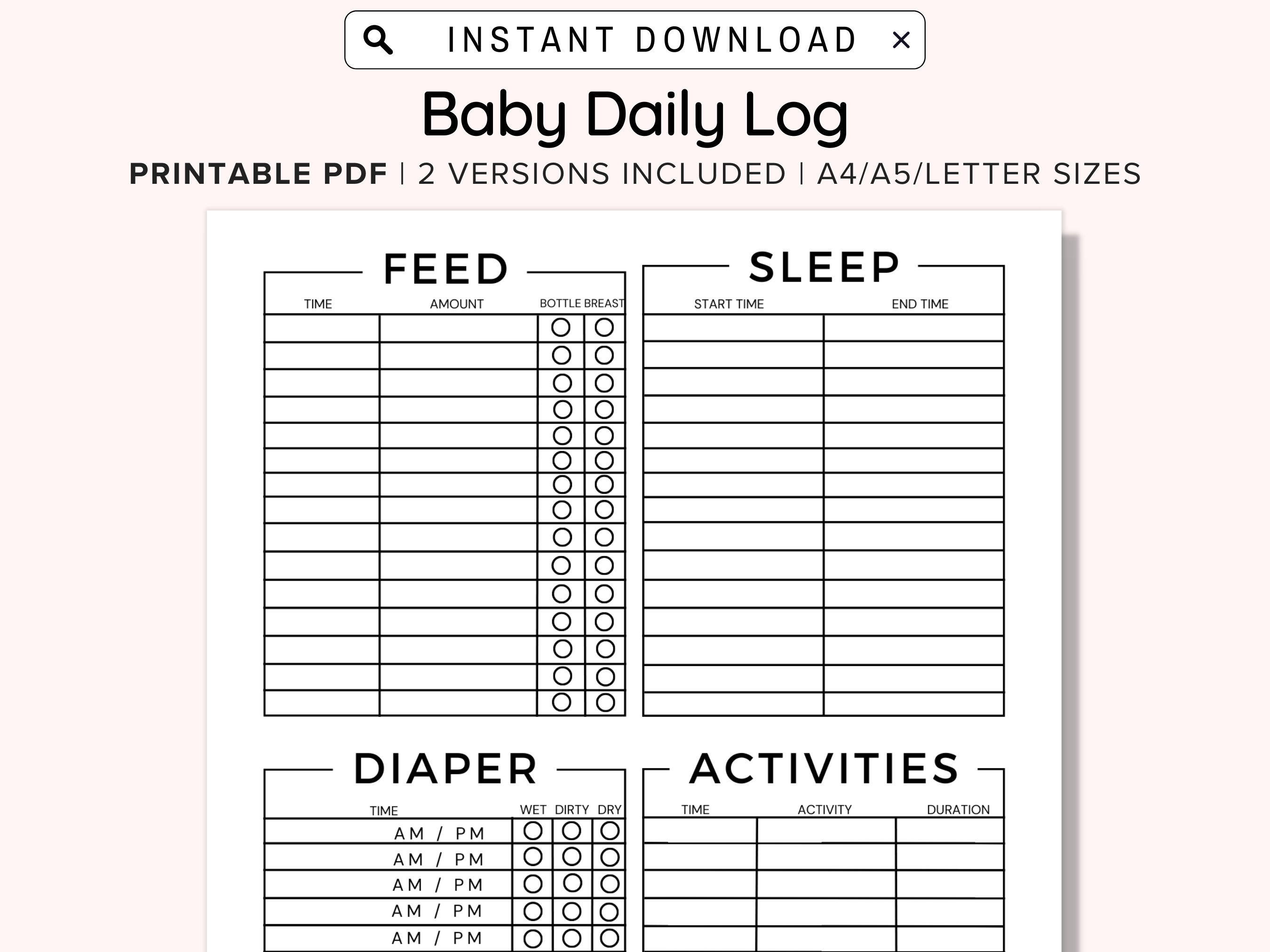 Baby daily tracker 2025