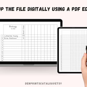 Printable Class Record, Grade Sheet, Class Gradebook, Teacher Gradebook ...