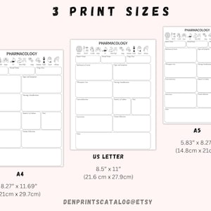 Nursing School Pharmacology Template | Printable Pharmacology Map | Nursing Notes | NCLEX | Nursing Student Study Guide | Nursing Template image 5