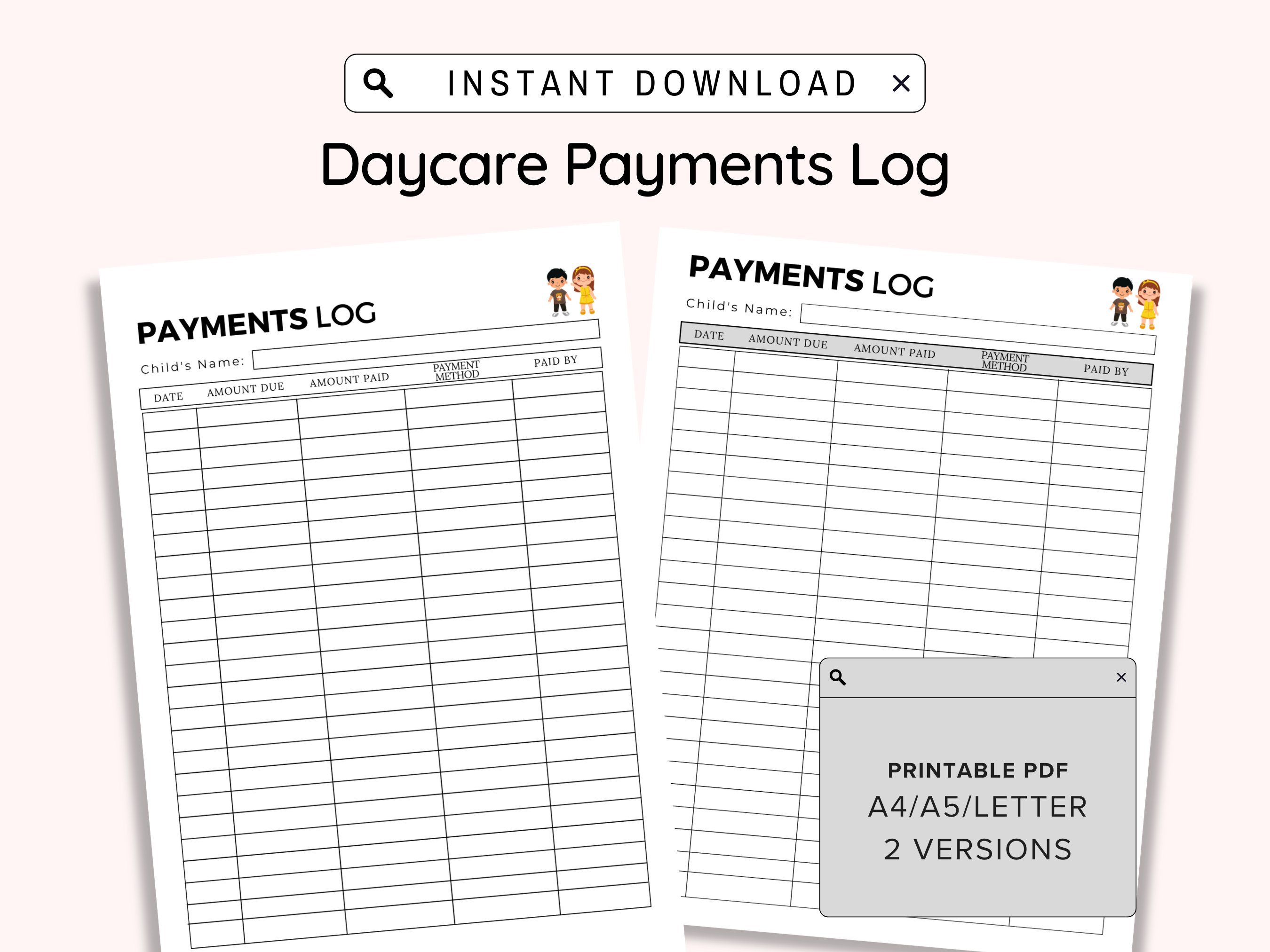 Tuition Payment Log Printable Daycare Payment Log Childcare Payment tuition-payment-log-printable-daycare-payment-log-childcare-payment