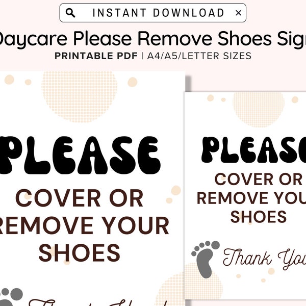 Shoe Covers Sign Etsy
