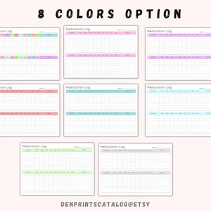 Minimalist Medication Tracker Printable, Medication Log, Medication List, Medicine Tracker, Caregiving Template, Supplement Tracking, PDF image 3