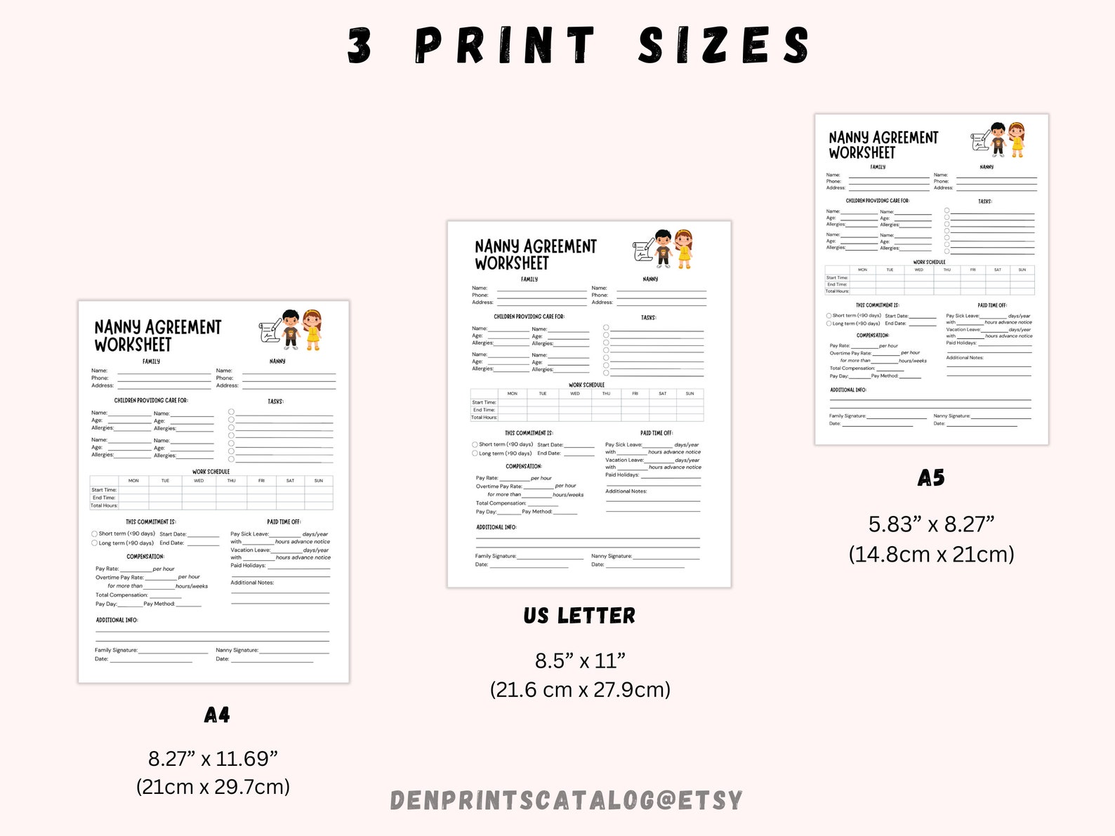 Nanny Binder Printable, Nanny Agreement, Nanny Planner, Nanny Notes ...