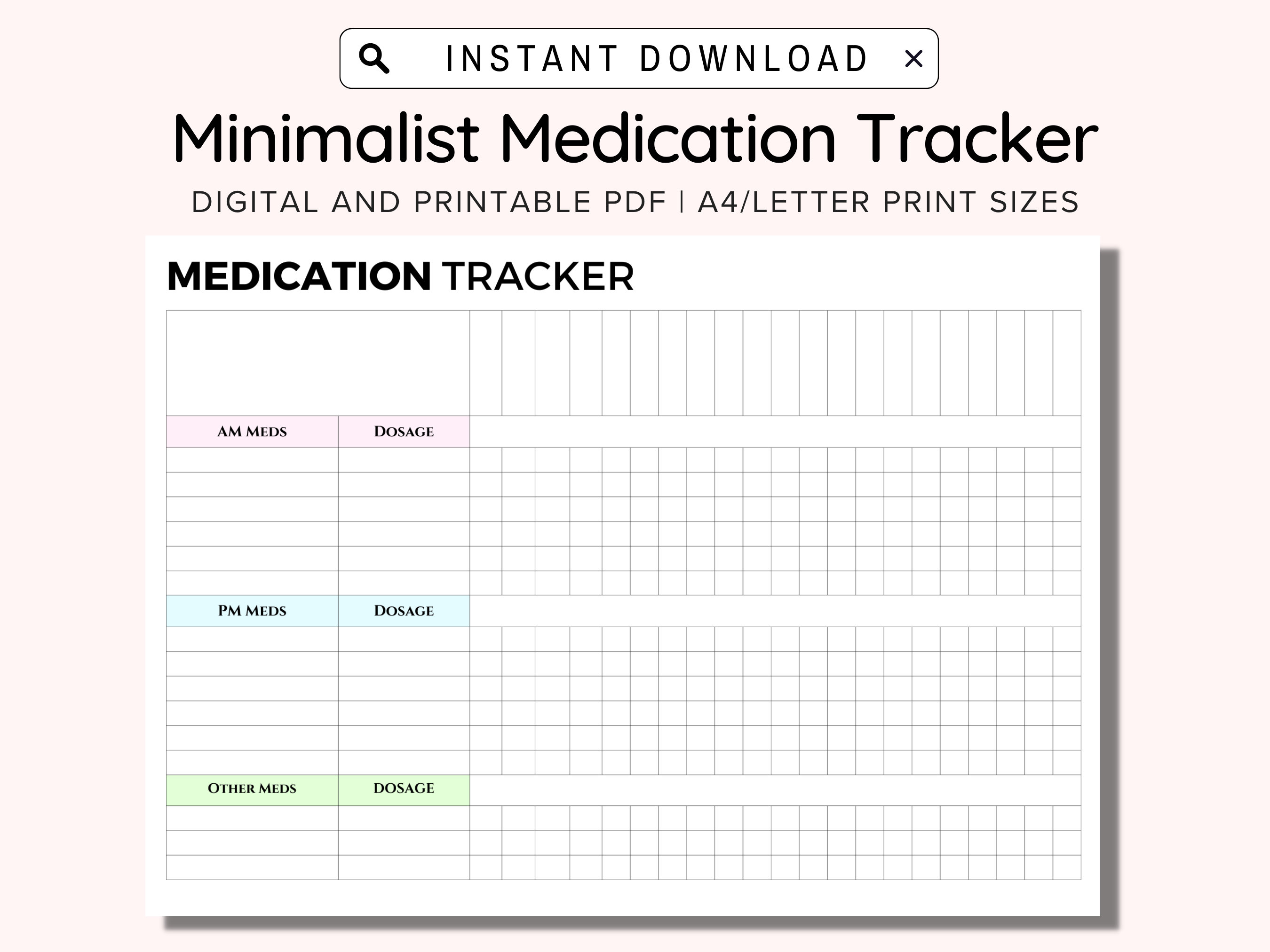 Medicine Tracker Printable