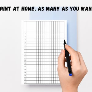 Printable Blank Tracking,class Record, Teacher Gradebook Template ...