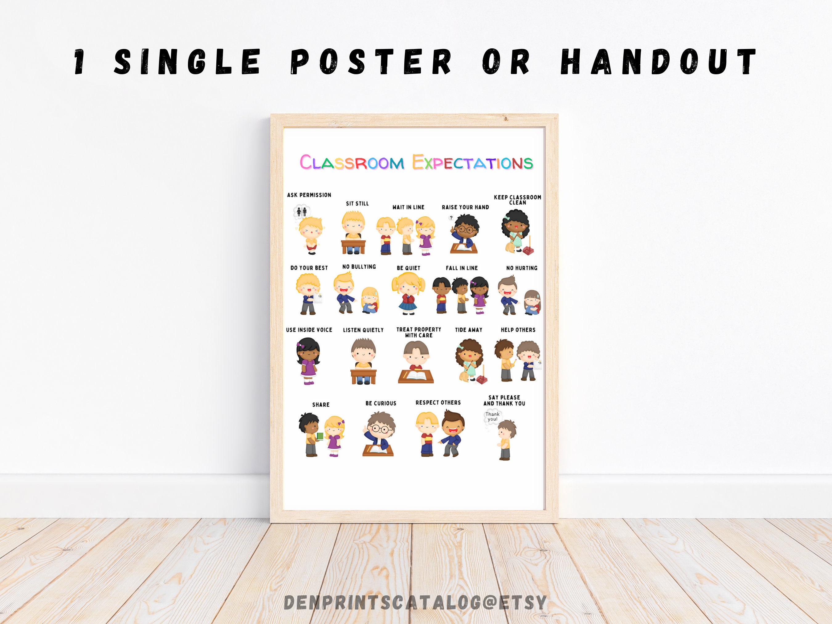 Printable Classroom Rules Printable Daycare Rules Classroom Etsy