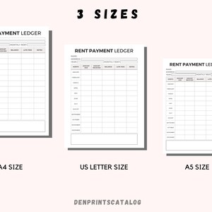 Rent Payment Ledger Printable, Tenant Payment Tracker, Rent Payment Log ...