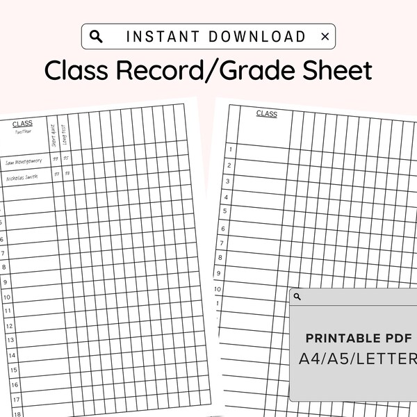 Teacher Record Book Etsy
