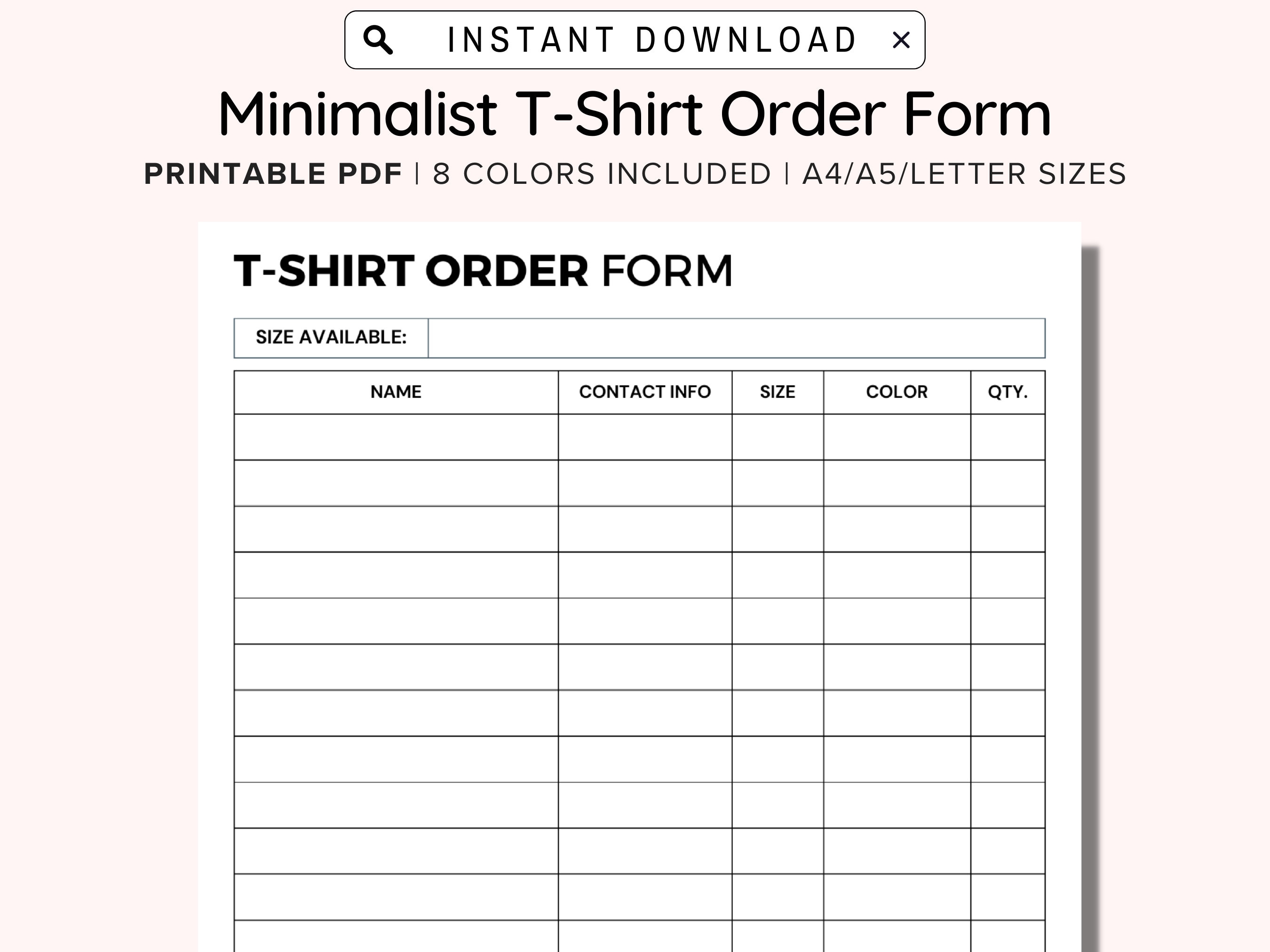 Jersey Order Form - Fill Online, Printable, Fillable, Blank