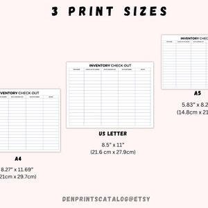 Inventory Sign Out Sheet Checkout Form, Print and Write PDF, Worksheets ...