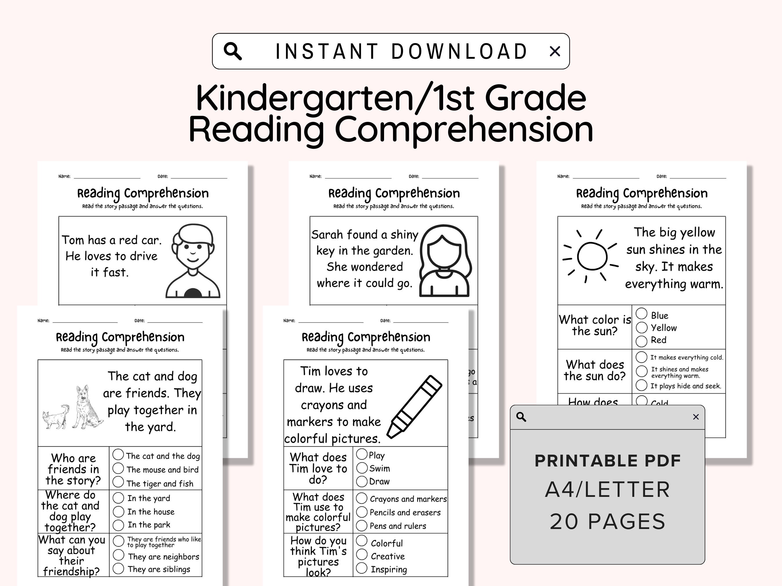 First Grade Reading Comprehension Worksheets Printable Homeschool First Grade Reading Comprehension Worksheets Printable Homeschool