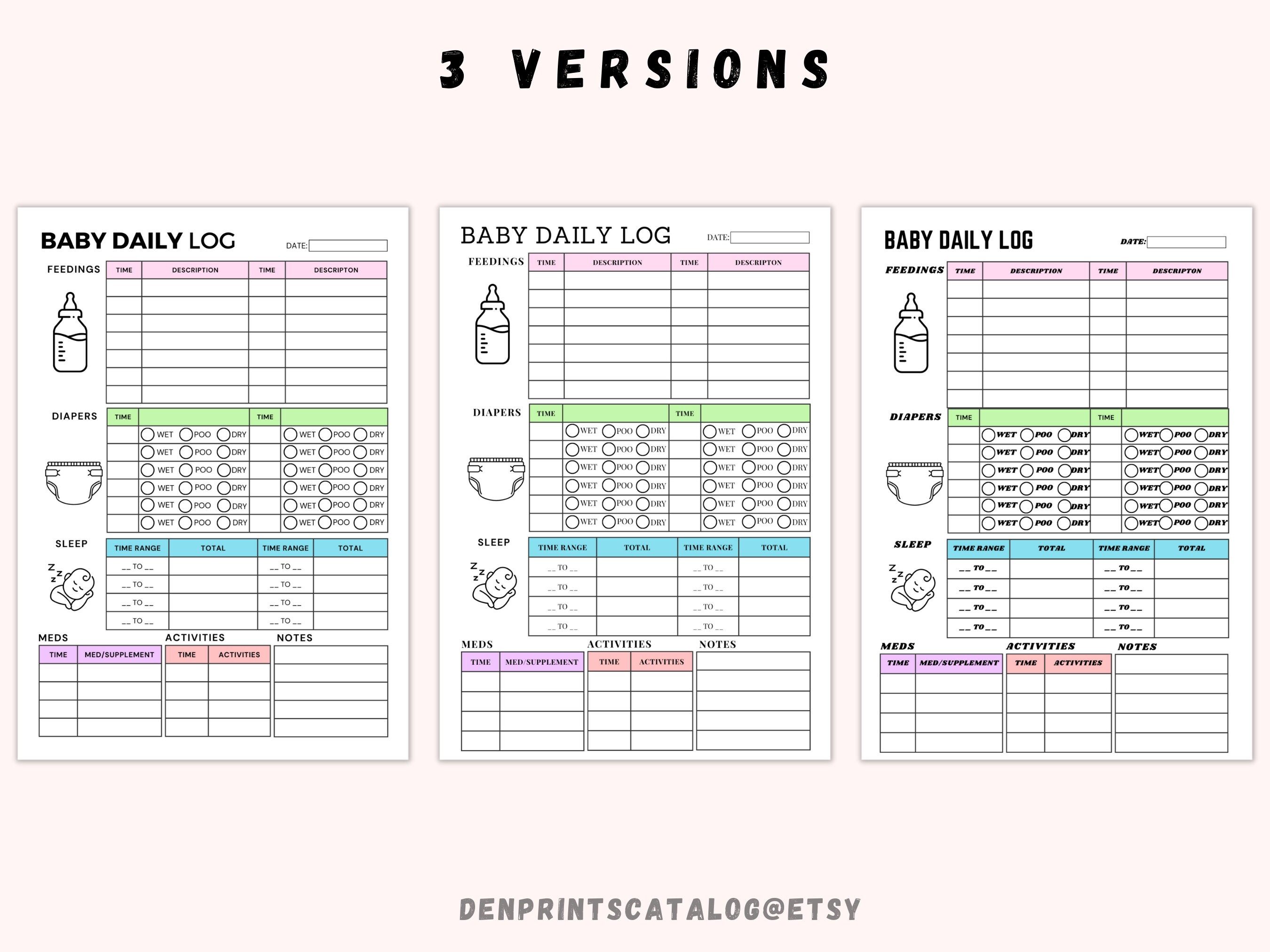 Baby Daily Log Book Pearhead Baby Log Book 50 Page Tracker