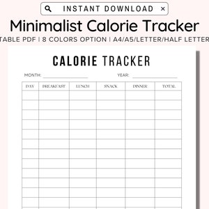 Download Free Calorie Counter PDF - World of Printables