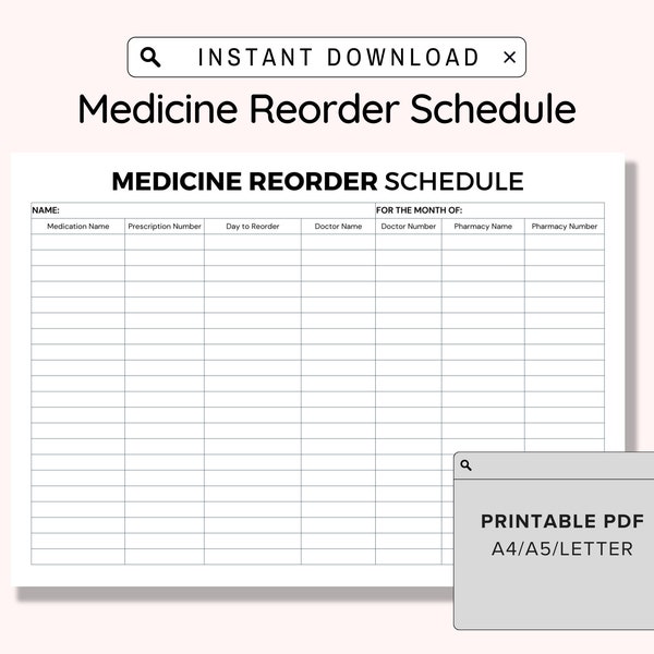 Medication Tracker - Etsy
