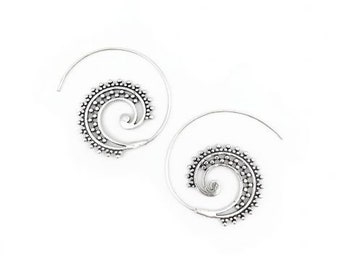 Silver Filigree Dots Earrings | Trendy Jewelry by Anju