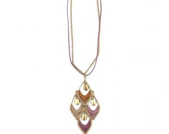 Multi Color Diamond Shape Necklace | Trendy Jewelry by Anju