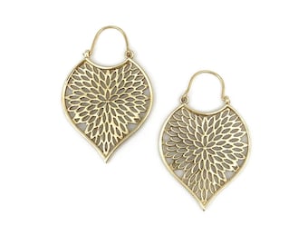 Golden Cascading Petals Shaped Earrings | Trendy Jewelry by Anju