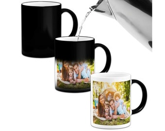 Personalised Magic Mug Custom Colour Changing Cup Heat Activated Any Image Photo Or Text Printed On onto Your Mug Great Mothers Day Gift