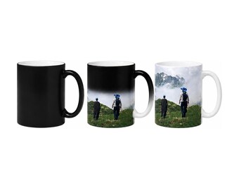 Personalised Magic Mug, Colour Changing Photo Mug, Custom Heat Reveal Coffee Mug 11oz