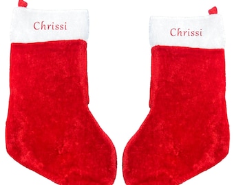 Personalised Christmas Stockings Bulk, Embroidered Names, Jumbo 70cm, Orders from 50