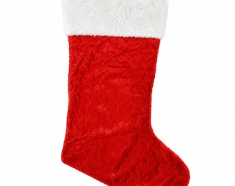 Christmas Stockings Bulk Pack, Plain Jumbo Red Plush 70cm, Wholesale Trade Quantities