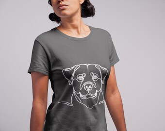 Rottweiler T-Shirt | Rottweiler Hundeliebhaber T-Shirt | Rottweiler Besitzer Geschenk | Minimales Silhouette Design