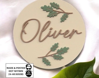 Custom Acrylic Baby Name Plaque: Nursery Decor, Personalized Name Sign