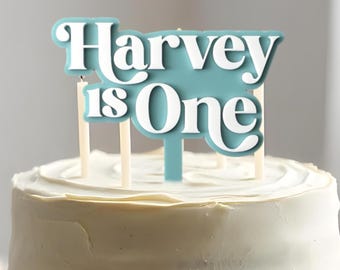 Personalized First Birthday Cake Topper - Custom Design