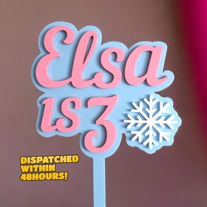 Frozen Cake Topper - Snowflake Princess Party Decor